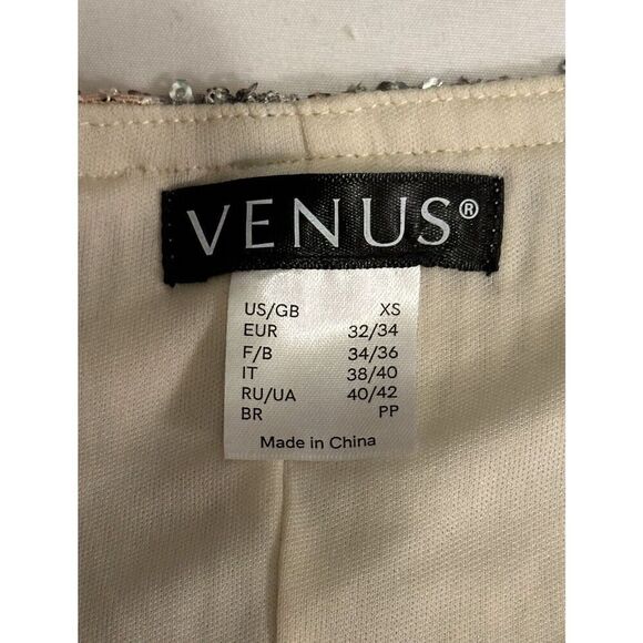 Venus Full Sequin Multicolor Patterned Mini Dress Size XS - Picture 3 of 3